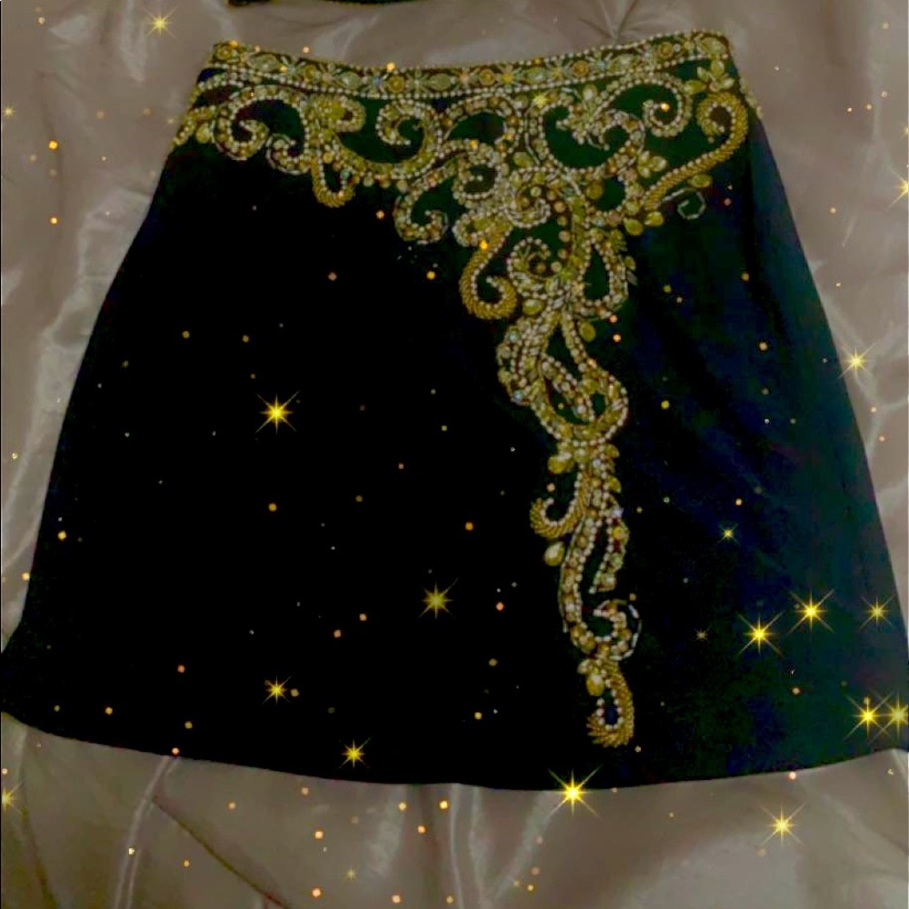 Mini skirt/sequin top matching set